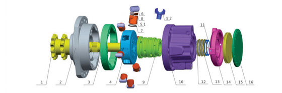Poclain ريكسروث الهيدروليكية موتور إصلاح أجزاء MCR10 MCRE10 مع موزع
